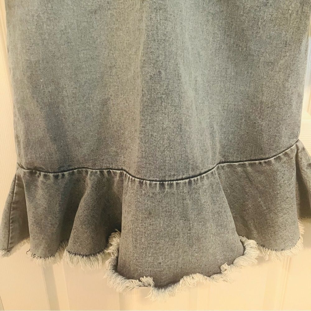 Free People Denim Ruffle Dress - Picture 5 of 10